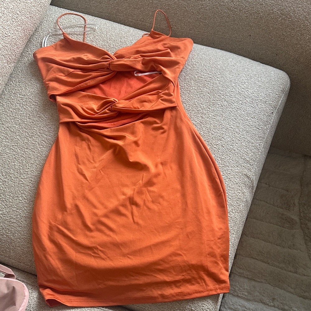 Windsor Vibrant Orange Mini Dress